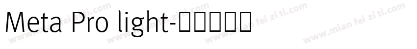 Meta Pro light字体转换